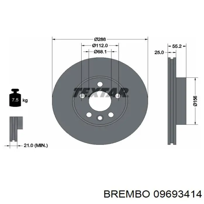 Frenos delanteros Brembo 09693414 precio, desde 37,33 EUR