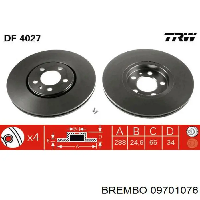 Freno de disco delantero Mercedes E C124