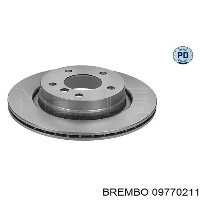 Disco de freno trasero 09770211 Brembo