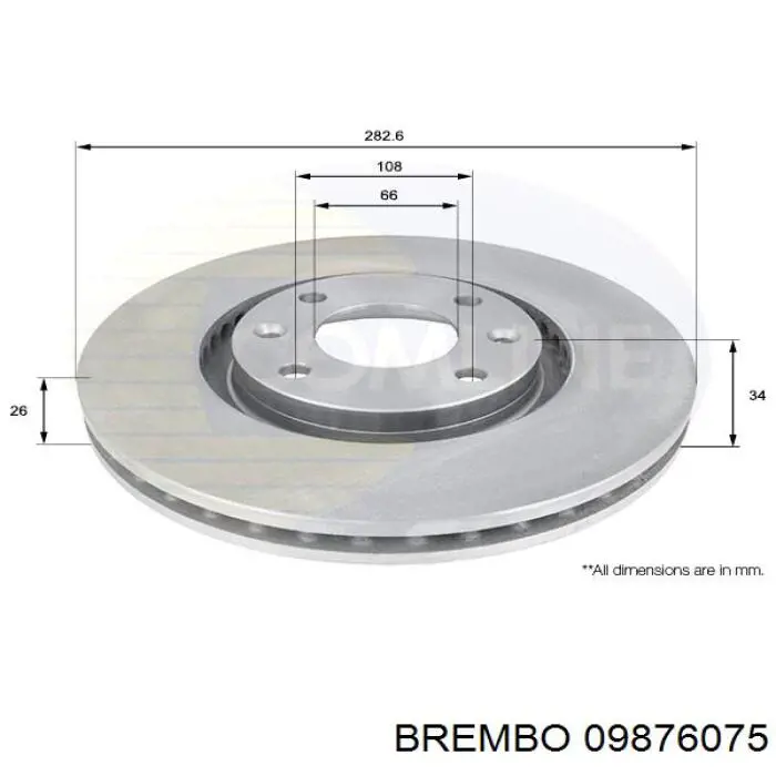 Freno de disco delantero Citroen C4 UD