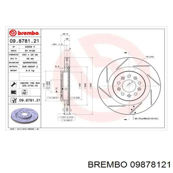 09878121 Brembo