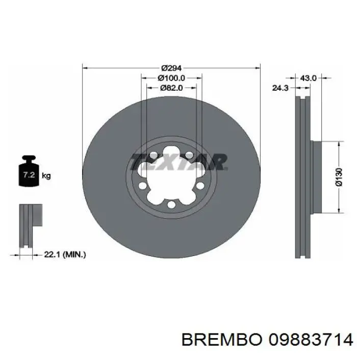 09883714 Brembo Discos