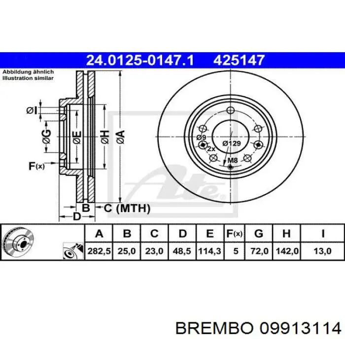 Freno de disco delantero Mazda 6 GY