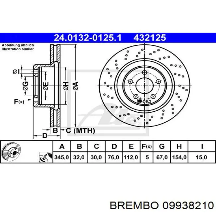 09938210 Brembo disco de freno delantero
