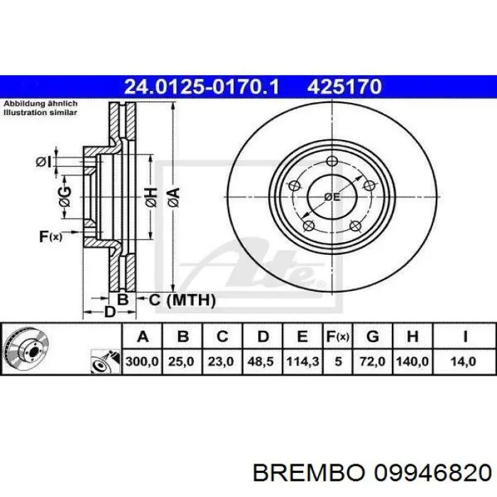 09946820 Brembo Discos