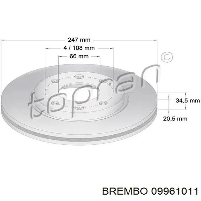 Freno de disco delantero Peugeot 205 1 741A, C