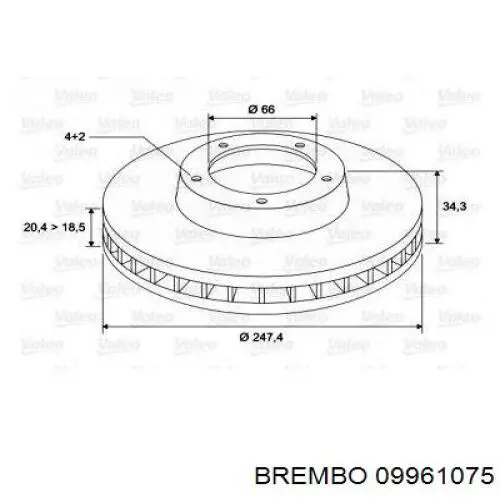Freno de disco delantero Peugeot 205 1 741A, C