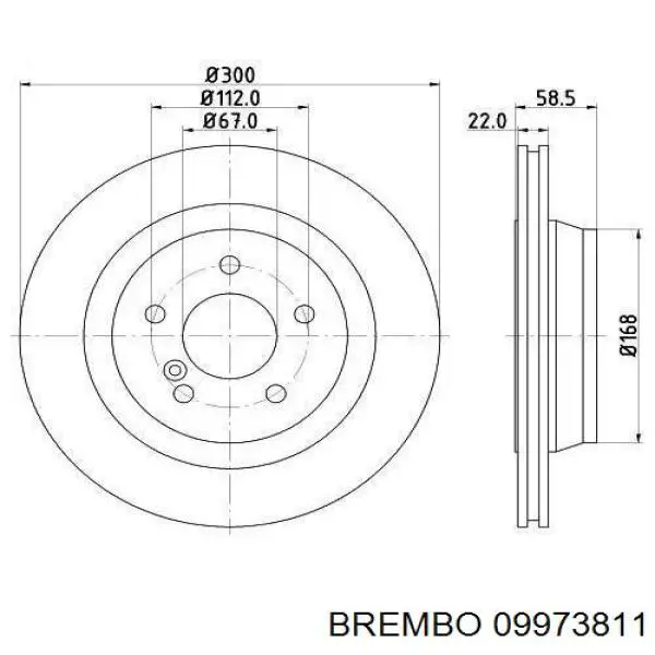 09.9738.11 Brembo disco de freno trasero