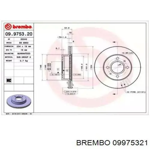 92146803 General Motors freno de disco delantero