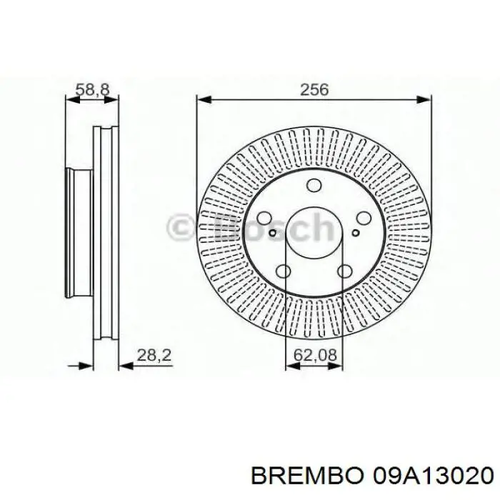 09A13020 Brembo disco de freno delantero