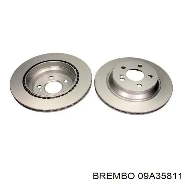 Disco de freno trasero 09A35811 Brembo