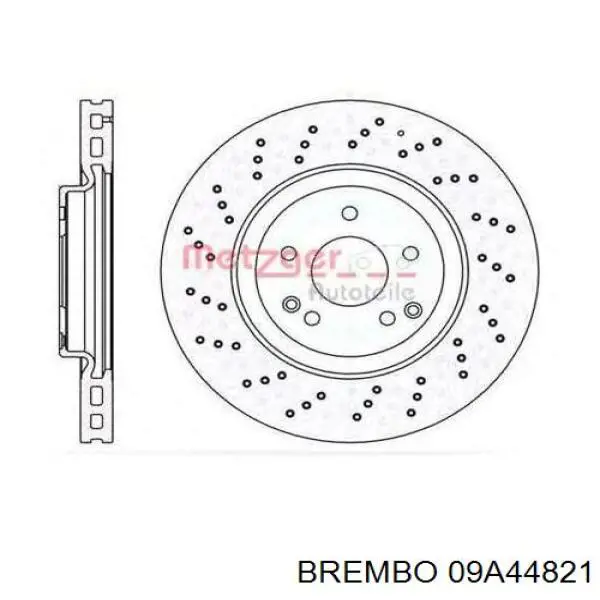 Disco de freno 09A44821 Brembo