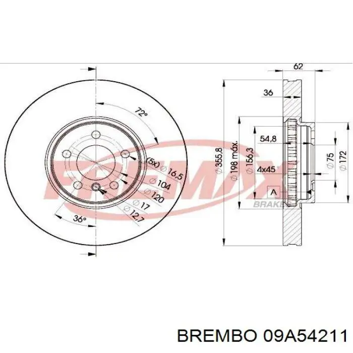 09A54211 Brembo Discos