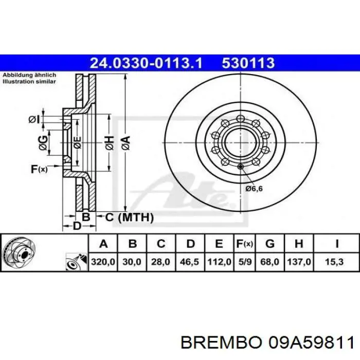 09A59811 Brembo disco de freno delantero