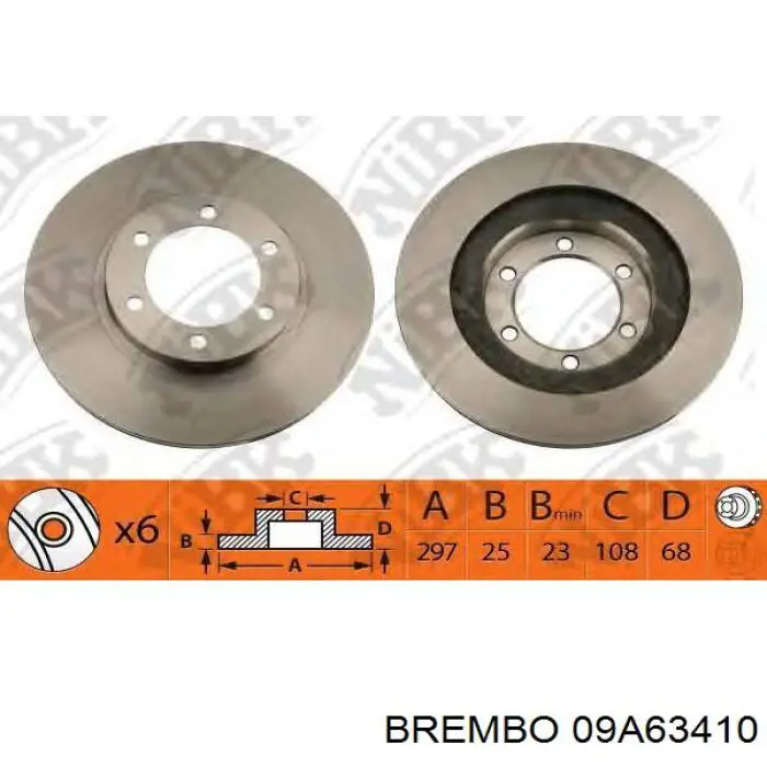 09A63410 Brembo Discos