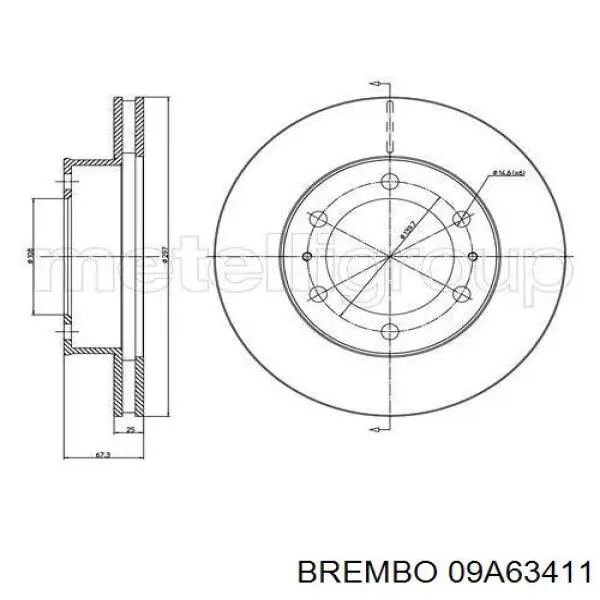 09A63411 Brembo disco de freno delantero