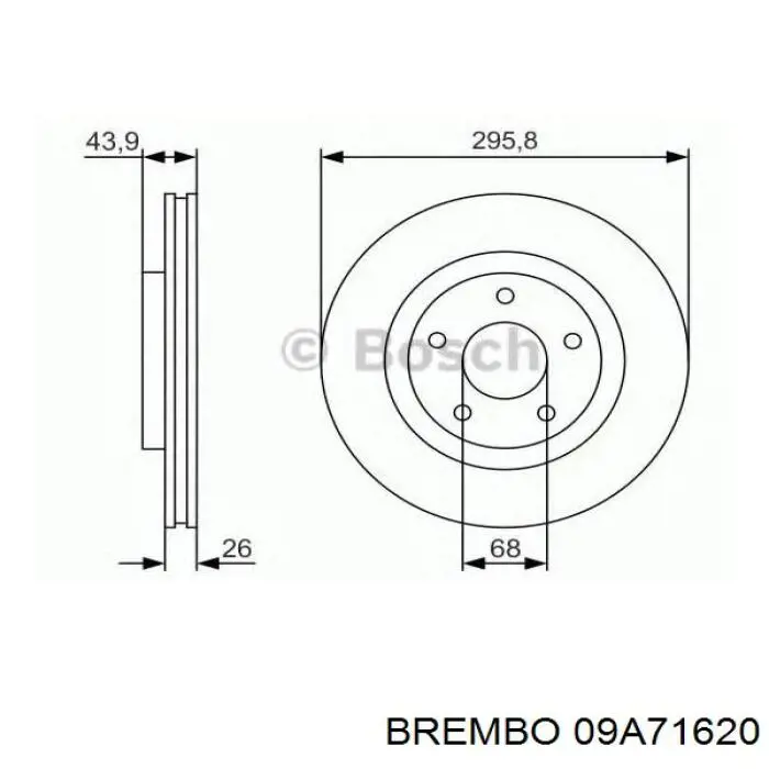 Comprar 09A71620 Brembo Freno de disco delantero