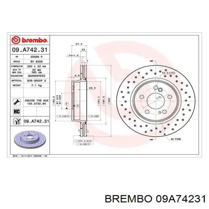 1294230512 Mercedes disco de freno trasero