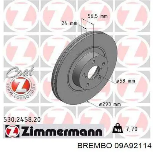 Freno de disco delantero Subaru Impreza 1 GC