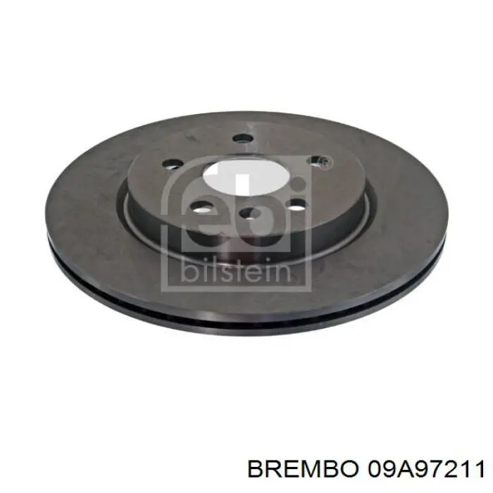 Disco de freno trasero 09A97211 Brembo