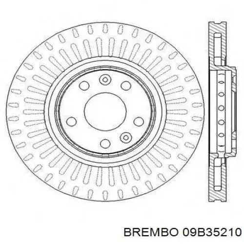 09B35210 Brembo disco de freno delantero