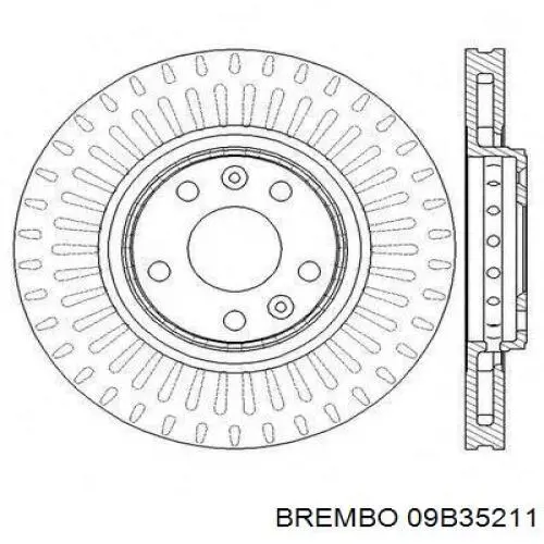 09.B352.11 Brembo disco de freno delantero