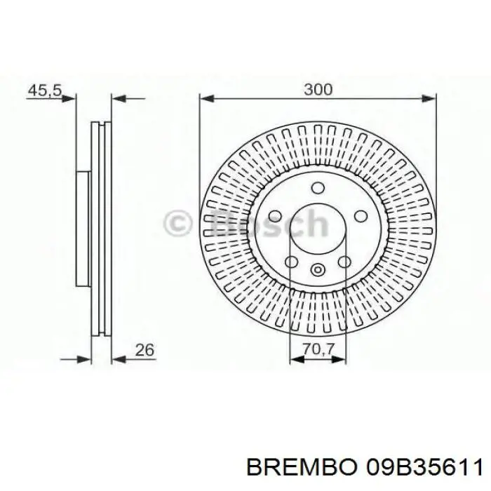 Comprar 09B35611 Brembo Freno de disco delantero
