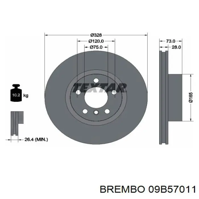 Frenos delanteros Brembo 09B57011 precio, desde 68,30 EUR