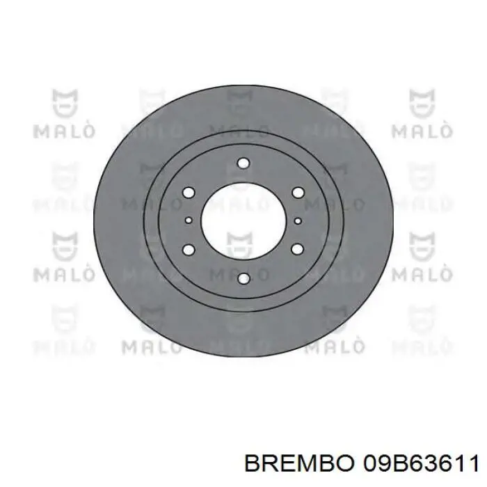 Comprar 09B63611 Brembo Freno de disco delantero