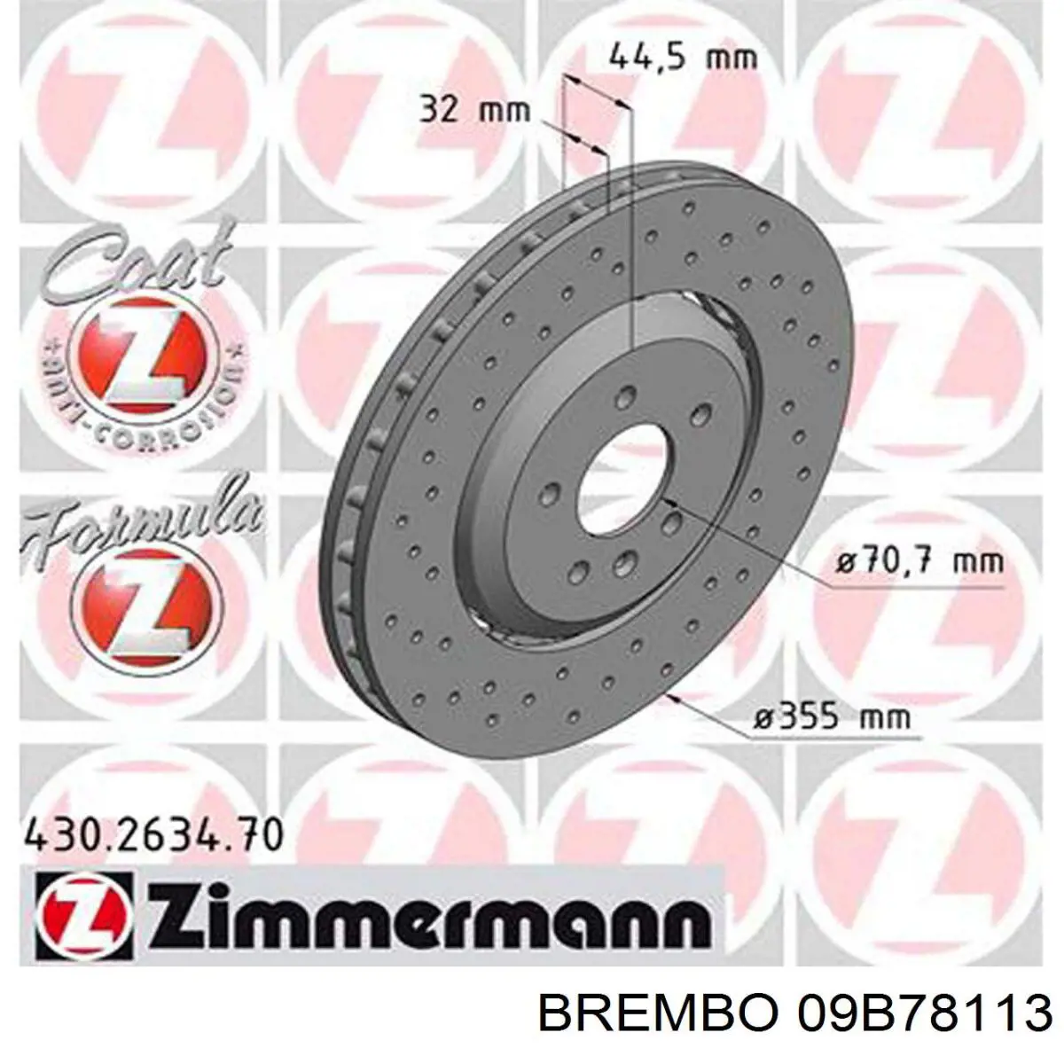 09.B781.13 Brembo freno de disco delantero