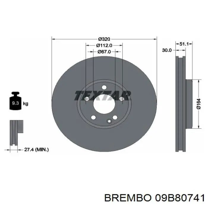 09.B807.41 Brembo disco de freno delantero