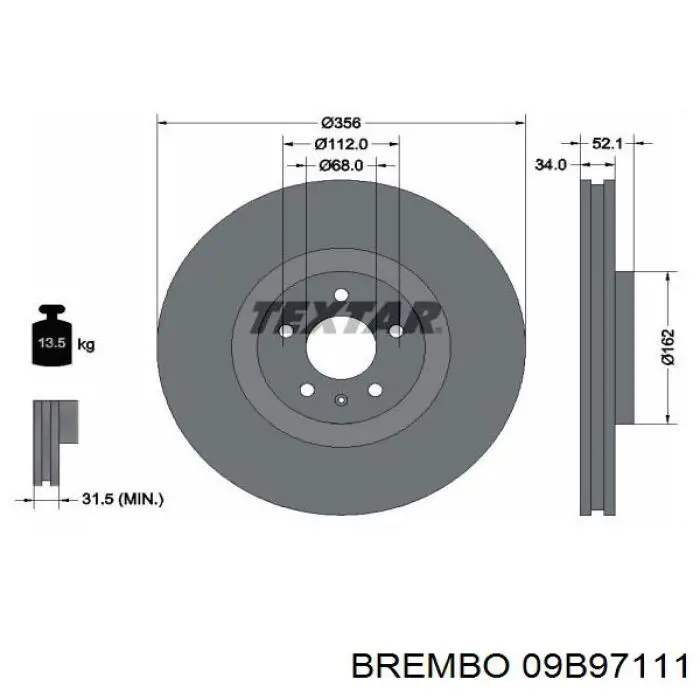 Frenos delanteros Brembo 09B97111 precio, desde 88,21 EUR