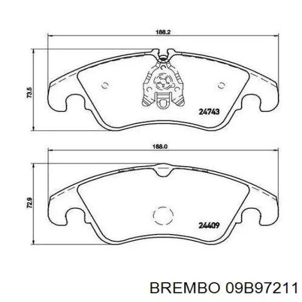 Disco de freno 09B97211 Brembo