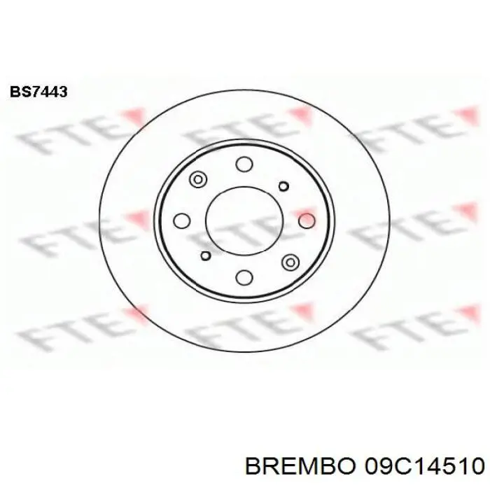 Comprar 09C14510 Brembo Freno de disco delantero