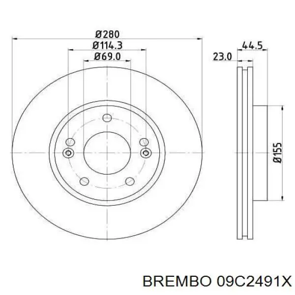 09C2491X Brembo Discos