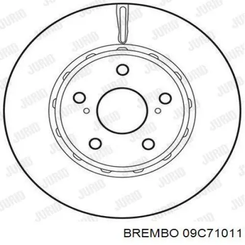 09C71011 Brembo disco de freno delantero