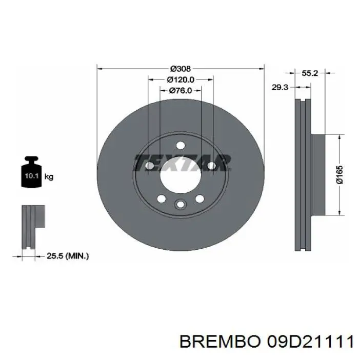Comprar 09D21111 Brembo Freno de disco delantero