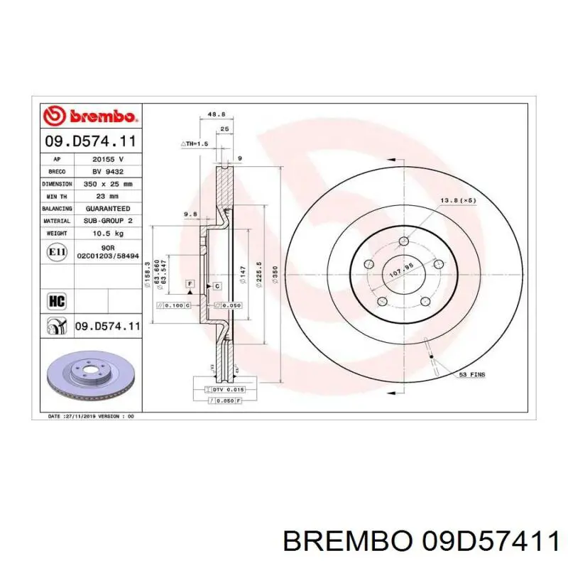 09D57411 Brembo