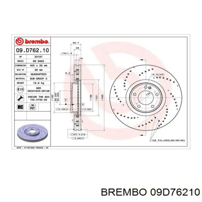 09D76210 Brembo