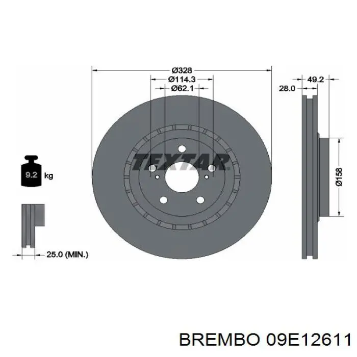 09E12611 Brembo disco de freno delantero