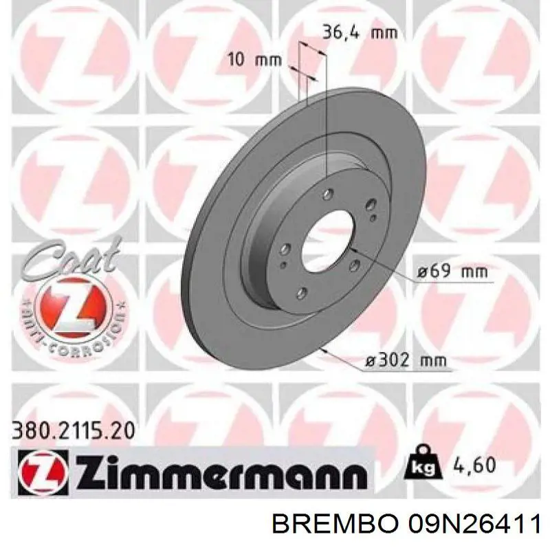 09N26411 Brembo Discos