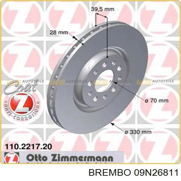 Frenos delanteros Brembo 09N26811 precio, desde 62,84 EUR