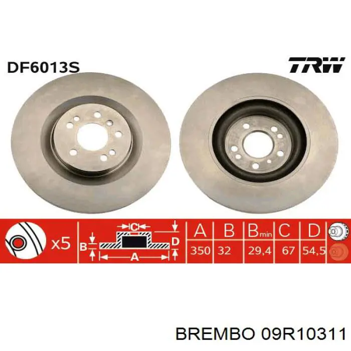 Comprar 09R10311 Brembo Freno de disco delantero