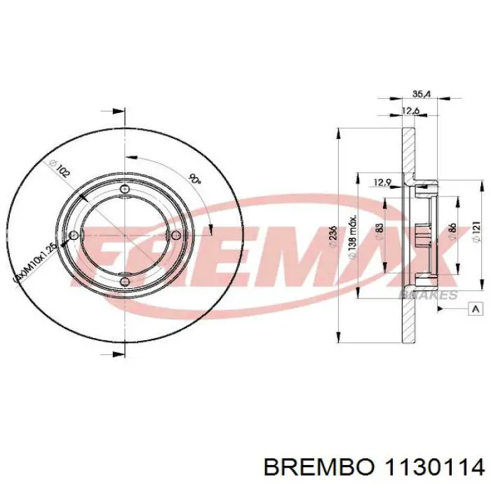 Freno de disco delantero Chevrolet Spark (Matiz) M200, M250
