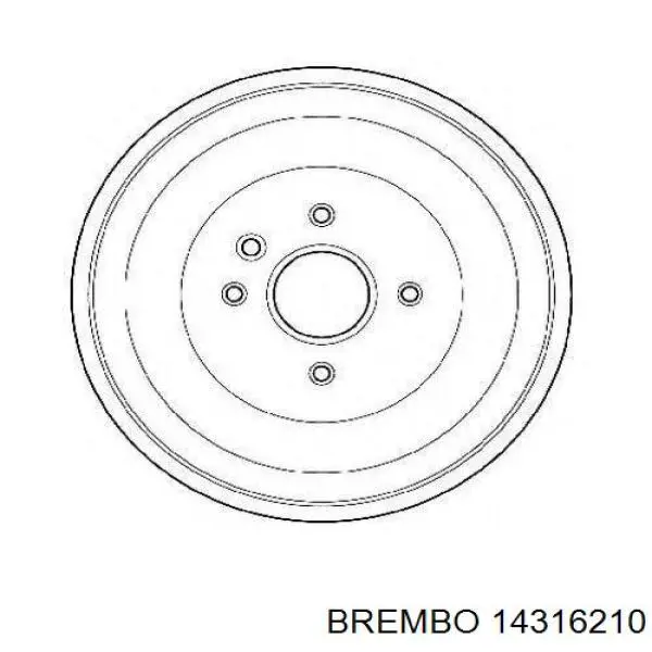 14316210 Brembo freno de tambor trasero