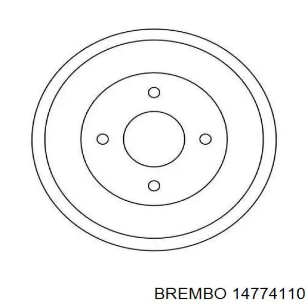 14774110 Brembo freno de tambor trasero