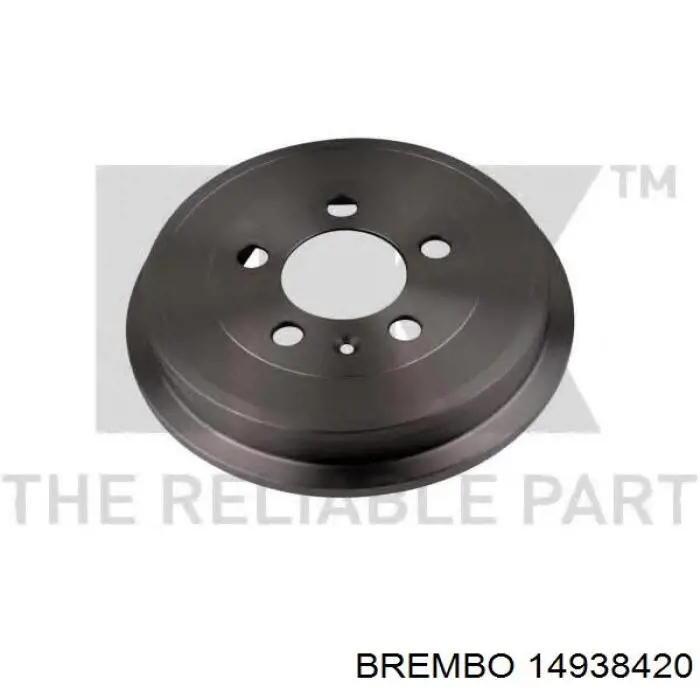 Tambor de freno trasero 14938420 Brembo