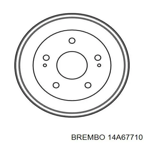 14A67710 Brembo freno de tambor trasero