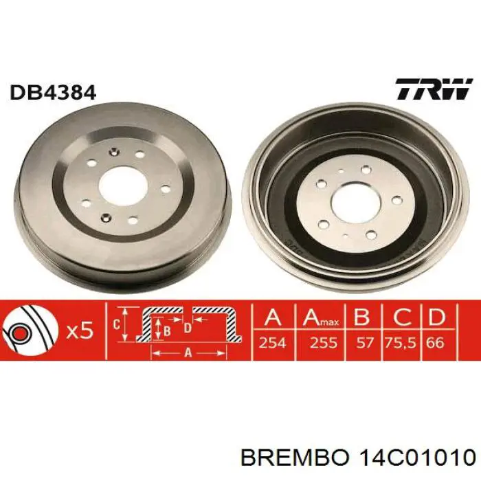 Comprar Tambor de freno trasero Mitsubishi Pajero  KH a bajo precio
