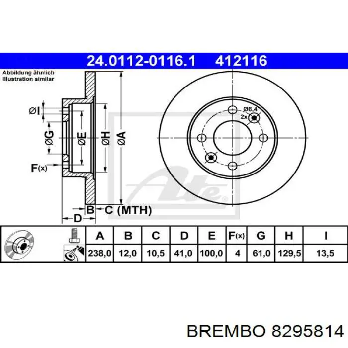 8295814 Brembo Discos